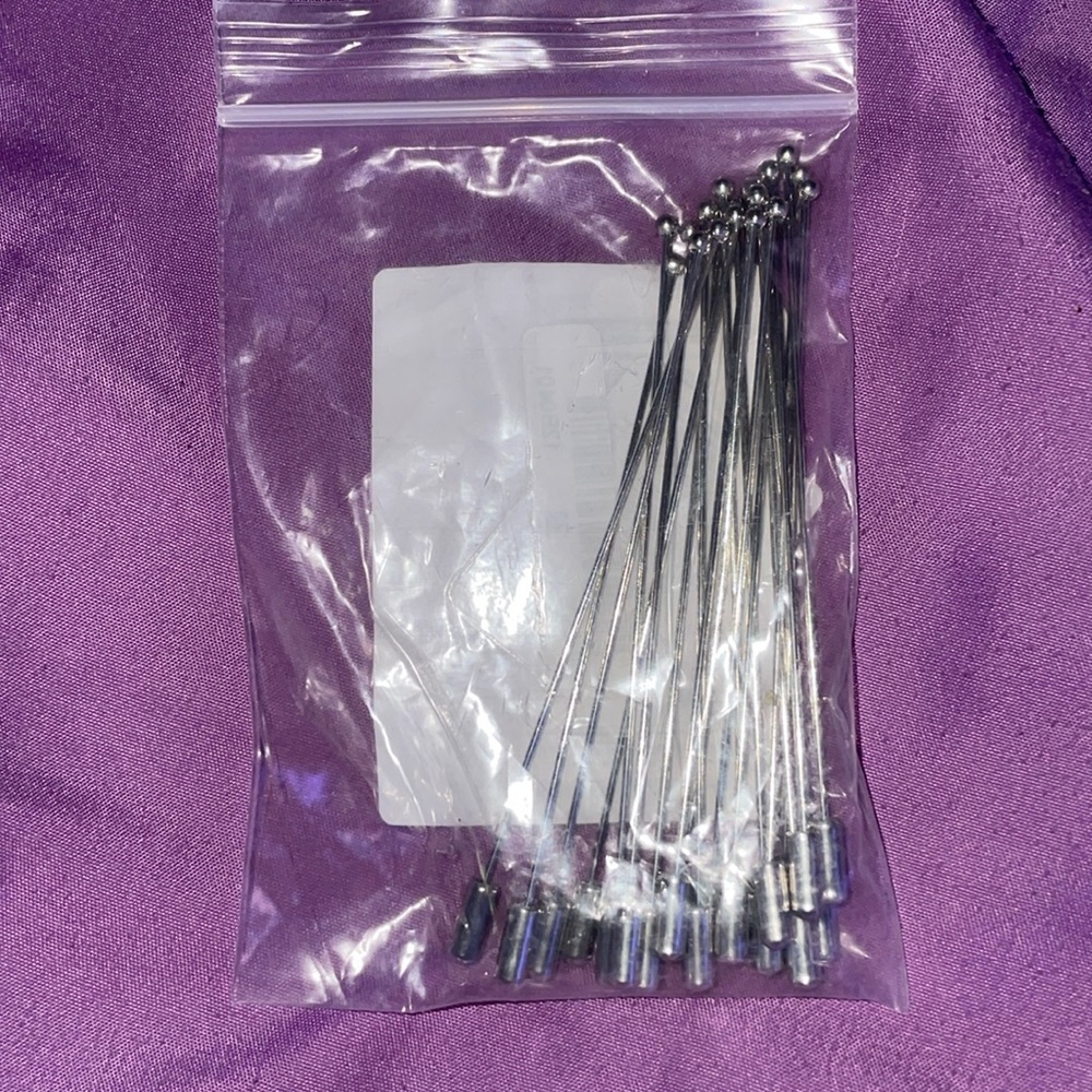 Metal Stick Pin Ssories 90mm 20 pieces  (Silver) New 5386915 help with size iss